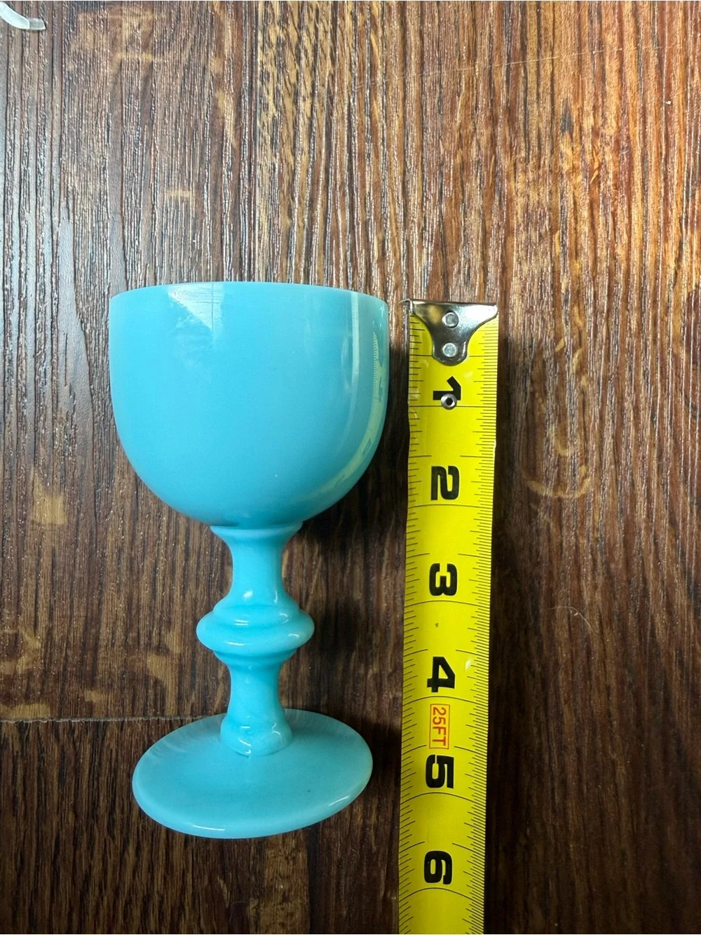 VINTAGE PORTIEUX VALLERYSTHAL BLUE OPALINE WINE GLASSES